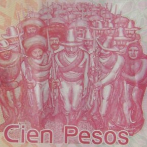 On the back of the new 100 peso note