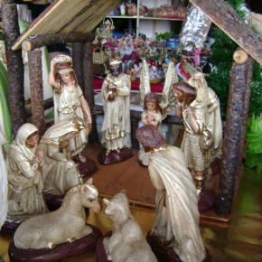 Nativity scenes for sale in the market