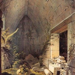Interior of the principal building at Kabah