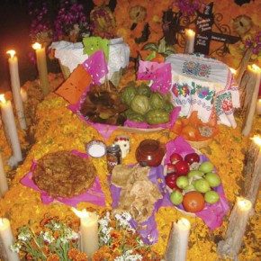 Favorite foods left for the dead in Uruapan, Michoacan