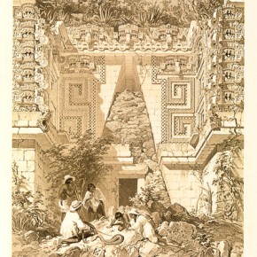 Archway, Casa del Gobernador, Uxmal. Andrew Picken after Frederick Catherwood. Chromolithograph. Frederick Catherwood, Views of Ancient Monuments in Central America, Chiapas and Yucatan (London, 1844)