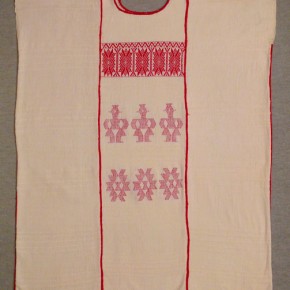 Huipil, 1970s–1980s. Three cotton webs woven on the backstrap loom