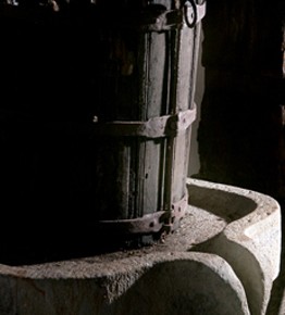 Wine barrel at Casa Madero winery