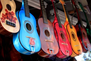 bright colorful guitars for sale
